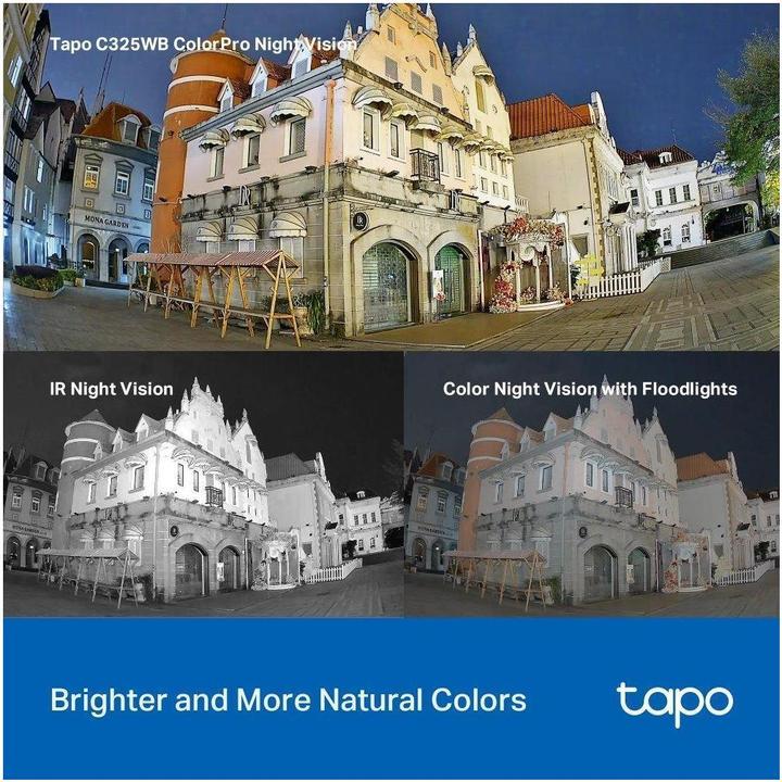 Actual product image TP-Link Tapo C325WB 4MP QHD Outdoor Camera ColourPro MicroSD (2688 x 1520 pixels)