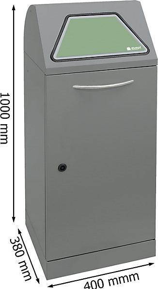 Produktbild kaiserkraft System-Wertstoffsammler, Einwurfklappe handbetätigt (75 l)