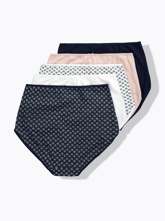 Produktbild Ulla Popken Maxislips, 5er-Pack, Ornamente/einfarbig (56, 5er Pack)