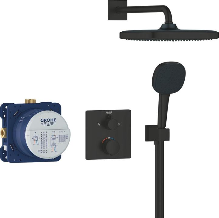 Produktbild Grohe Precision Thermostat Unterputz-Duschsystem mit Vitalio Comfort 250 Kopfbrause und Vitalio Comfort 11