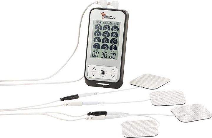 Actual product image Newgen medicals 3in1 electrostimulator for TENS, EMS, massage, 36 programs