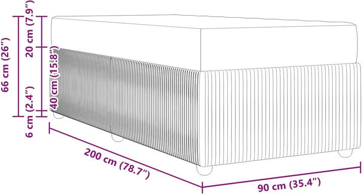 Immagine prodotto vidaXL Letto in schiuma (90 x 200 cm)