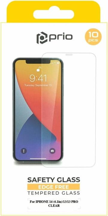 Productafbeelding prio 10x Gehard Glas Beschermer voor iPhone 14 (6.1)/13/13 Pro helder (10 Stuk, Apple iPhone 14, Apple iPhone 13, Apple iPhone 13 Pro)