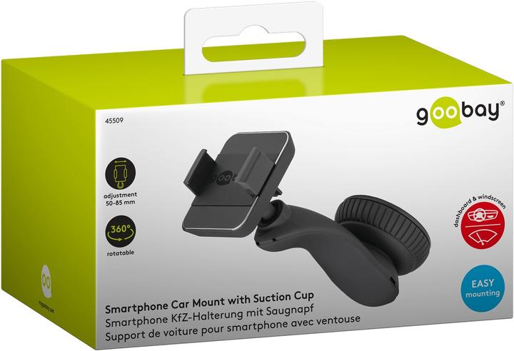 Actual product image Goobay Suction Cup Smartphone Car Mount, Black