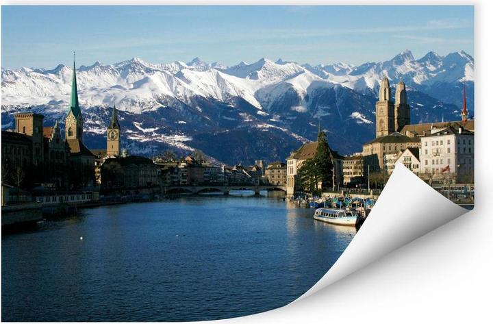 Immagine prodotto Trenddeko Lago di Zurigo con le Alpi (100 x 70 cm)