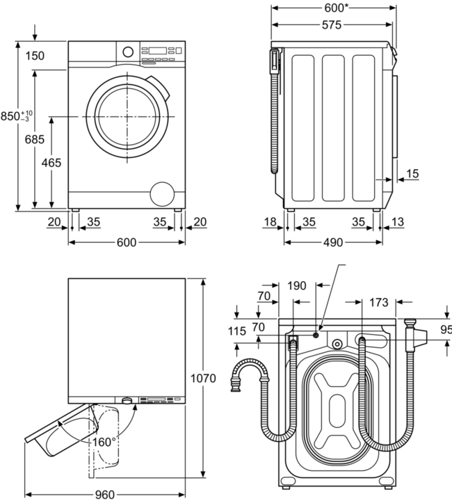 Produktbild Electrolux WAL3E300 (8 kg, Links)