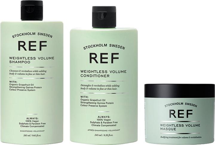 Immagine prodotto Ref. REF Weightless Volume Shampoo 285ml + Conditioner 245ml + Mask 250ml (Shampoo liquido, 380 ml)