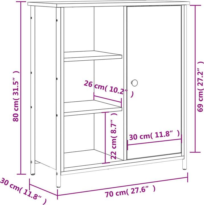 Produktbild vidaXL Sideboard (70 x 30 x 80 cm)