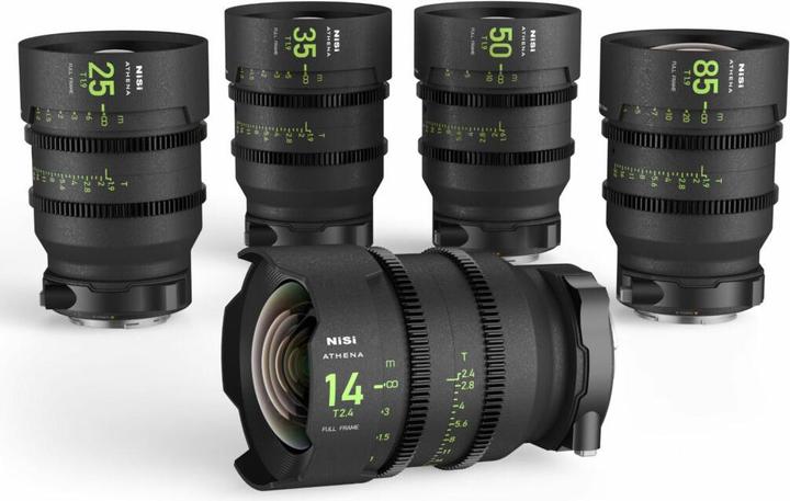 Image du produit Nisi Kit d'objectifs cinéma ATHENA PRIME Full Frame - 14mm, 25mm, 35mm, 50mm, 85mm + étui rigide (Leica L)