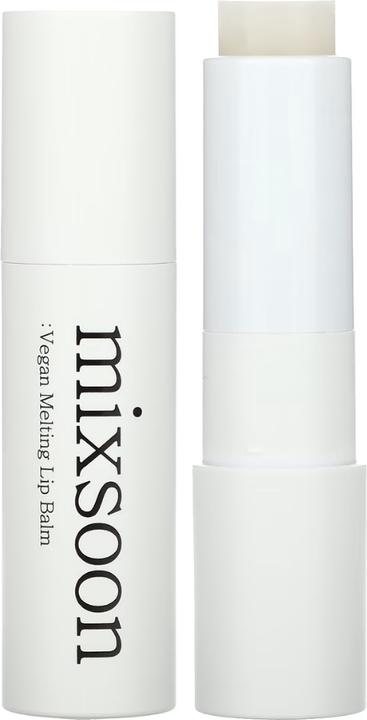 Actual product image Mixsoon Vegan Melting Lip Balm Clear Glossy Moisturizing Plant-Based Ingredients (Lip balm, 10 ml)