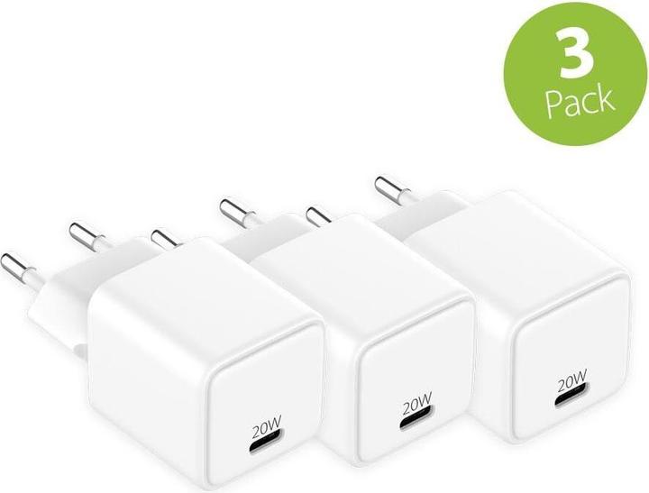 Image du produit LMP USB-C Power Adapter 20 W 3 Stück (20 W, 1 portion)