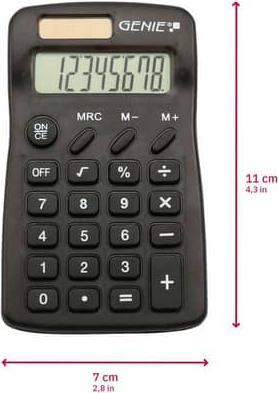 Actual product image Genie 825 Pocket calculator black