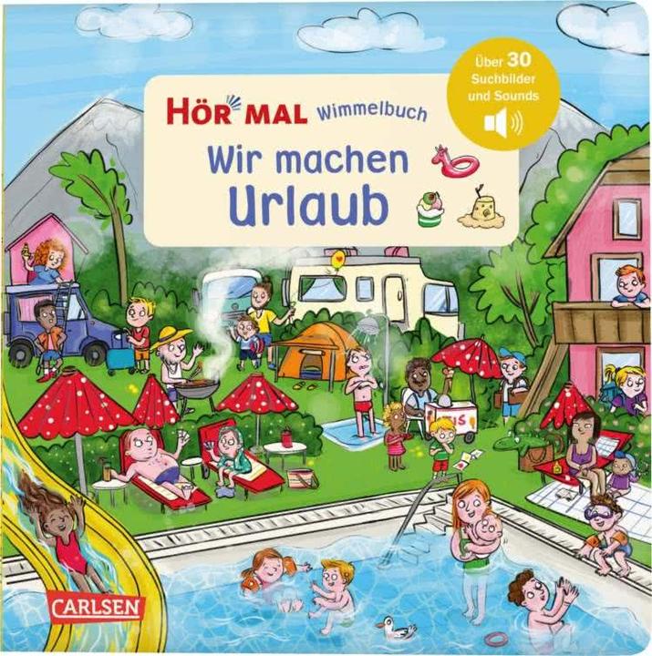 Productafbeelding Hör mal (Soundbuch): Wimmelbuch: Wir machen Urlaub (Duits)