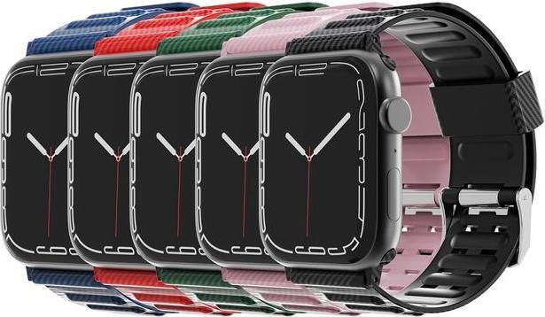 Produktbild MU Style Carbon Look Series TPU Kunststoff Armband (41 mm, 38 mm, 40 mm, TPU Plastik)