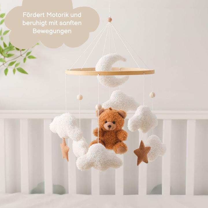 Actual product image Hermex Babymobile Teddybär Hängemobile Mobile Babyspielzeug Schlafmobile