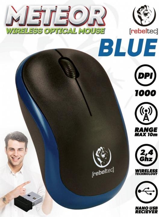 Immagine prodotto Rebeltec optical BT mouse METEOR blue (Senza fili)