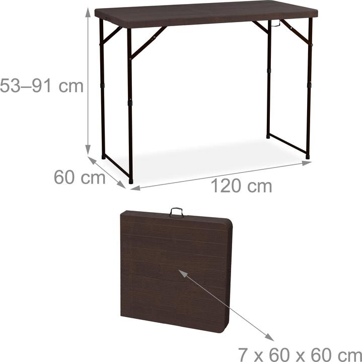 Actual product image Relaxdays Garden table (120 x 60 x 74 cm)