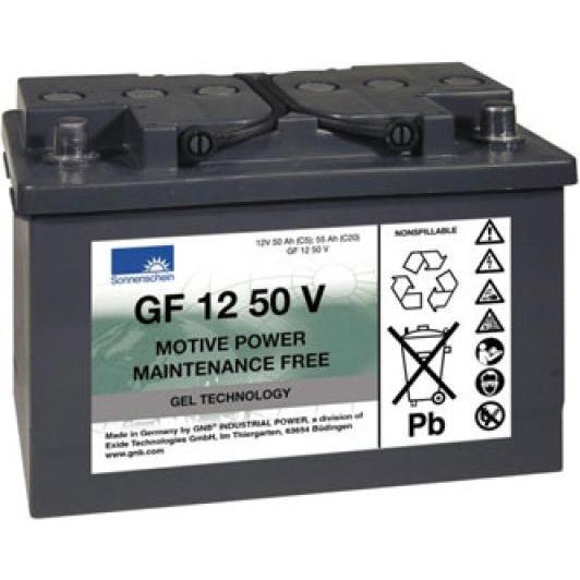 Exide, Fahrzeugbatterie, Dryfit Traction Block GF 12 050 V Blei Akku mit A-Pol 12V, 50000mAh (12 V, 50 Ah)