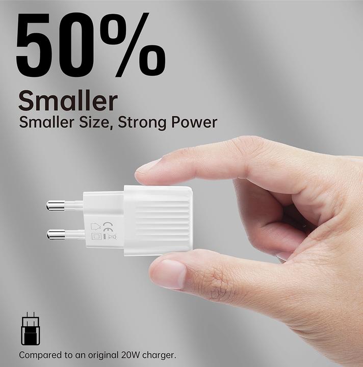 Image du produit 4smarts Chargeur secteur VoltPlug Duos Mini PD 20W et câble USB-C 1,5m blanc (20 W, 2 ports)