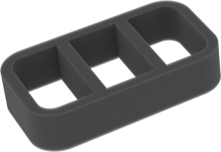 Image du produit Feldherr EKMEWL030 - 135 mm x 75 mm x 30 mm insert en mousse avec 3 compartiments (Mousse)