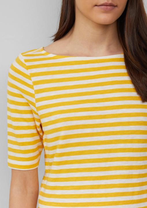 Produktbild S.Oliver T-Shirt Gestreiftes T-Shirt im Slim Fit mit Flammgarnstruktur (46)