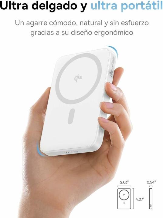 Actual product image Baseus magnetic powerbank with stand PicoGo Qi2 5000mAh 20W (5000 mAh, 20 W)