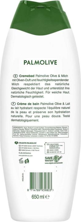 Immagine prodotto Palmolive Naturals Oliva & Latte (650 ml, Bagnoschiuma)