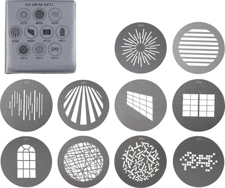 Image du produit Nanlite M-Size Projection Attachment GOBO Set 2 (10pcs)