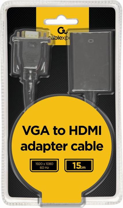 Immagine prodotto Gembird A-VGA-HDMI-01 Interfaccia/adattatore per cavo HDMI 19 pin nero (VGA, 4.40 cm)