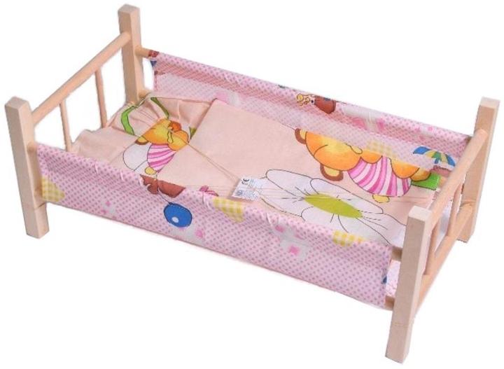 Malimas Holzbett für Puppen 50 cm + Bettwäsche ZA2022