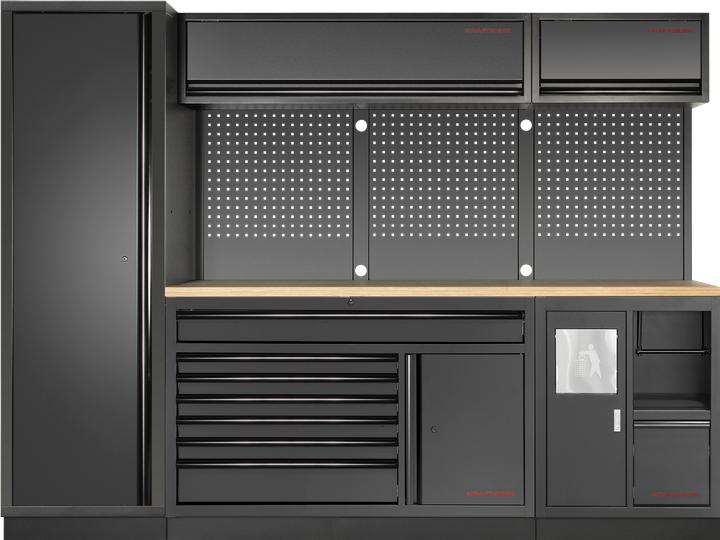 Kraftwerk MOBILIO BLK Kombi breit, Lochwand, Buche (264 cm, 200 cm)