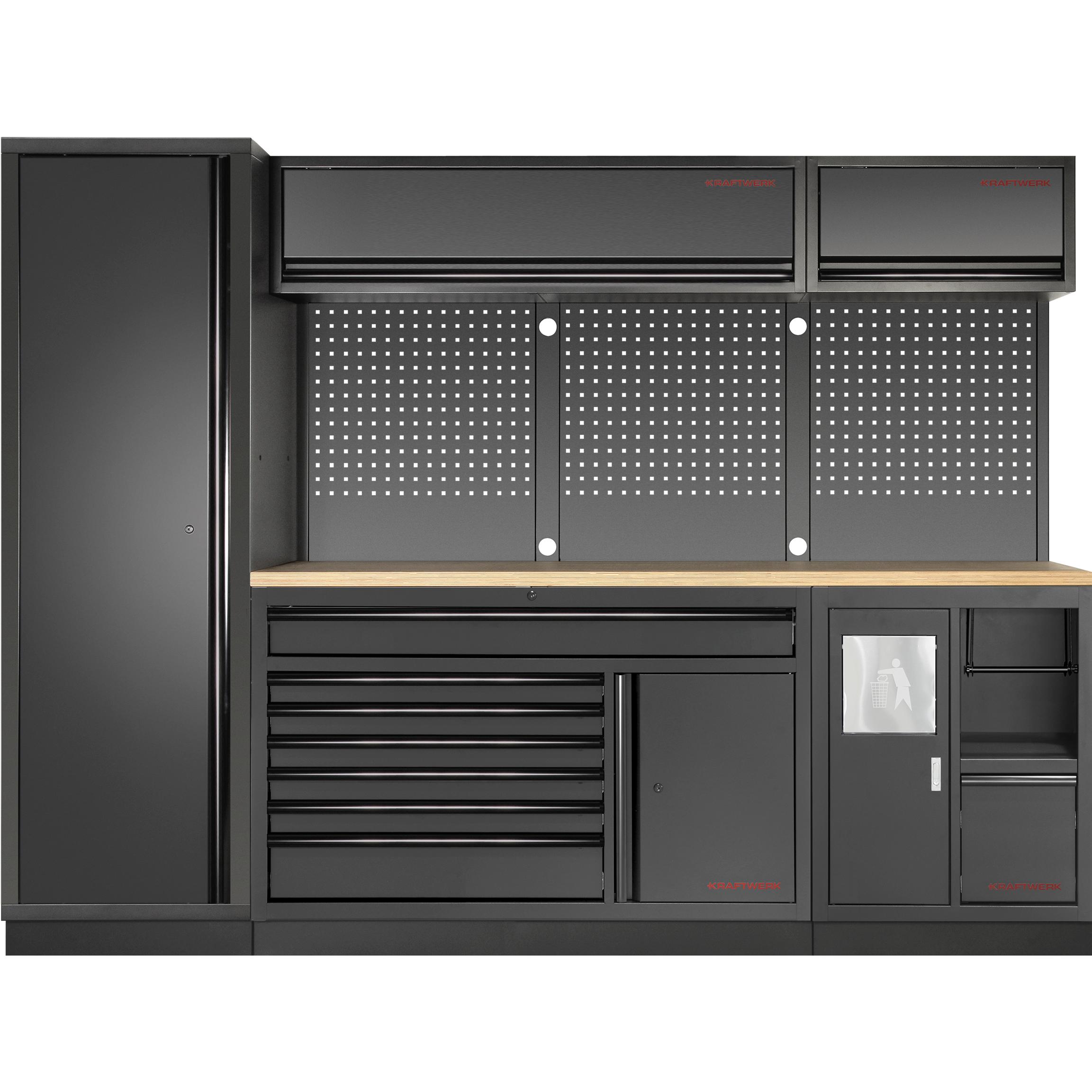 Kraftwerk, Armadio officina, MOBILIO BLK Kombi breit, Lochwand, Buche (264 cm, 200 cm)