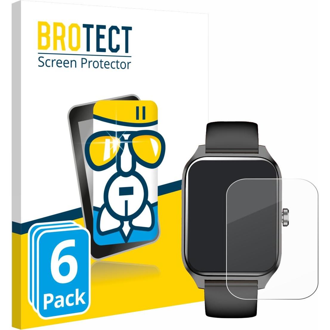 BROTECT Schutzglas Schutzfolie Displayschutz Display Schutz Glas Folie klar, Smartwatch Schutzfolie, Transparent