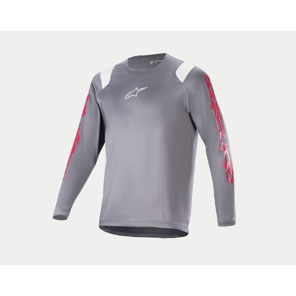 Alpinestars, Herren, Velotrikot, Jersey 24 A-Supra Astar Ls (XXL), Grau, XXL