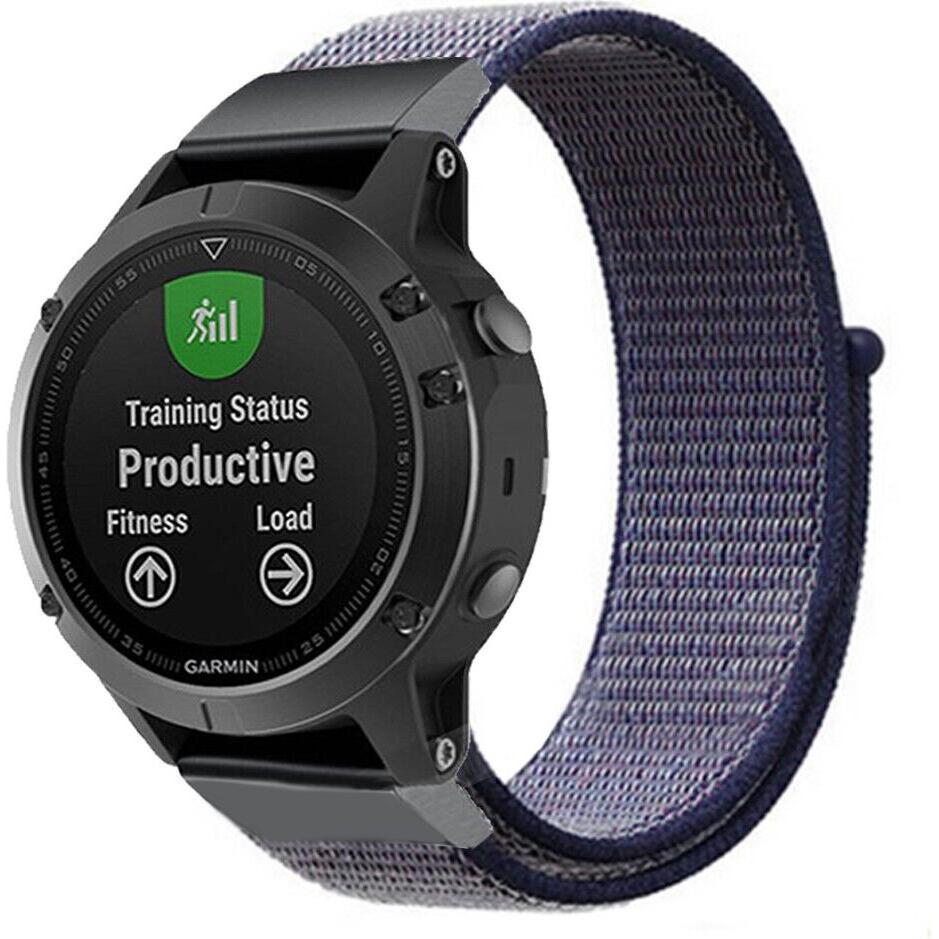 Strap-it Nylonarmband (Nylon, fenix 5X, 6x), Uhrenarmband, Blau