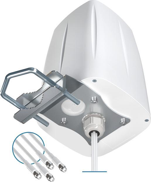 Actual product image Quwireless AOLM4 - QuOmni LTE MIMO 4x4, Omnidirectional multiband LTE MIMO 4x4 antenna