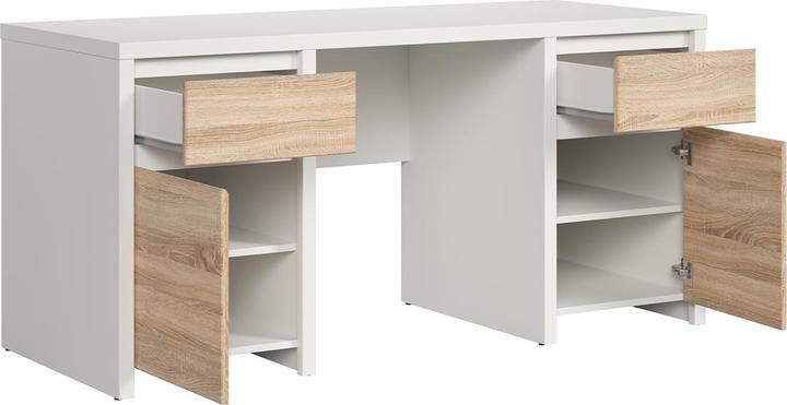 Sonoma oak look, White, Wood