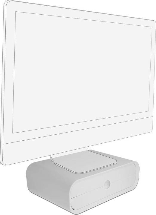 Image du produit Delock 18325 Support de table pour écran plat Autoportant Blanc