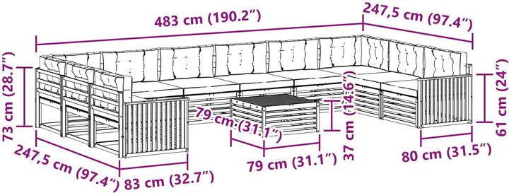 Produktbild vidaXL Outdoor-Sofa
