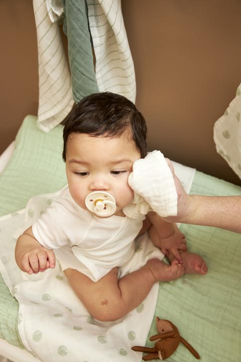 Immagine prodotto Meyco Panni Per Il Ruttino In Mussola Prelavata Confezione Da 3 Pezzi Uni - Bianco Sporco/Sabbia/Caffè - (30 cm, 30 cm)