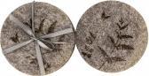 Produktbild IKO Filz-Untersetzer grau "Blumenwiese" rund d=11cm, S (6 x, Glasuntersetzer)