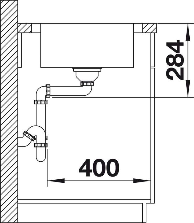Image du produit Blanco Dinas 45 S Mini (Evier encastré, 60.50 cm, 50 cm)