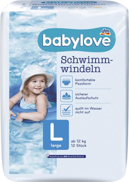 Produktbild dm babylove Schwimmwindeln (Gr. L, 12 Stk.)