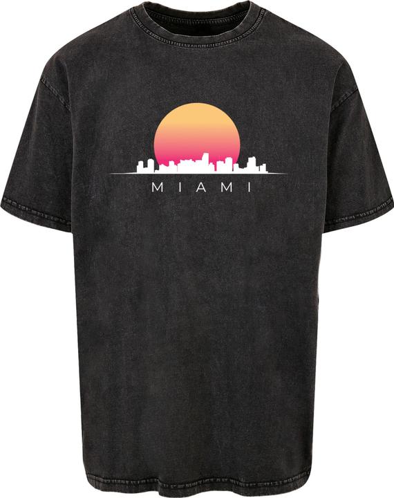 Produktbild Merchcode Miami X Acid Washed Heavy Oversize Tee - 113137 (S)