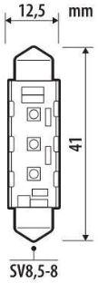 Produktbild Pilot LED-Leuchtmittel - 12/24V - Sofite 41mm - Weiss - Pro-User Series