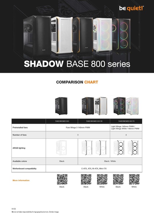 Produktbild be quiet! Shadow Base 800 FX (Mini-ITX, mATX, ATX, E-ATX)