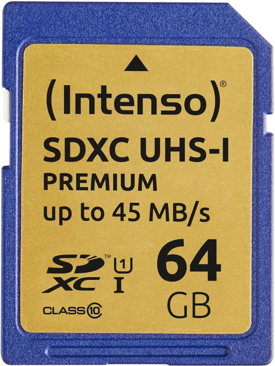 Immagine prodotto Intenso UHS-I Premium (64 GB, SDXC, U1, UHS-I)
