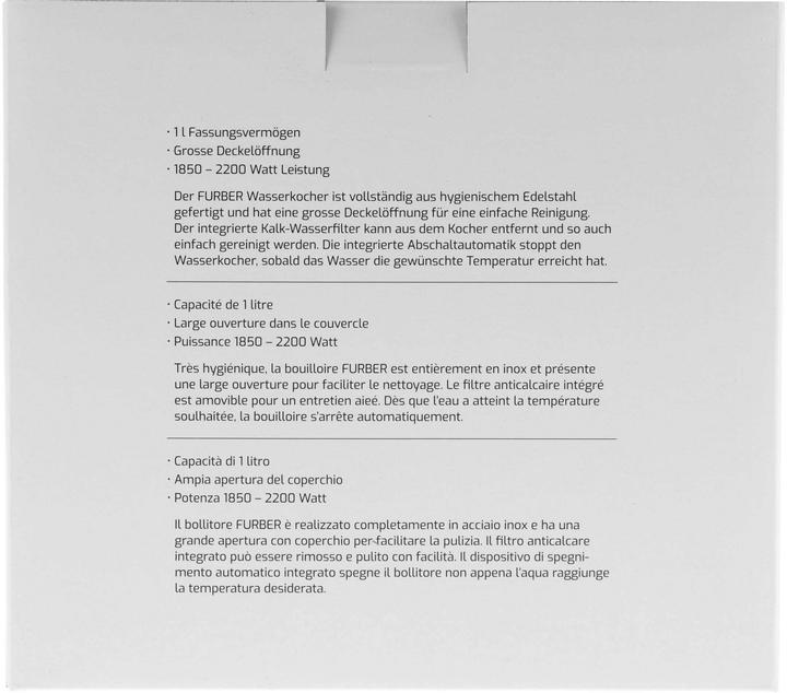 Image du produit Furber Bouilloire (1 l)