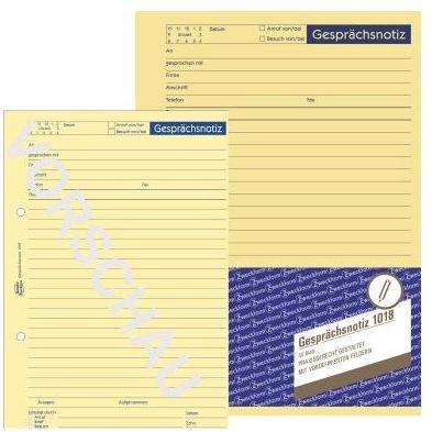 Avery, Formular, Gesprächsnotiz (50 x)