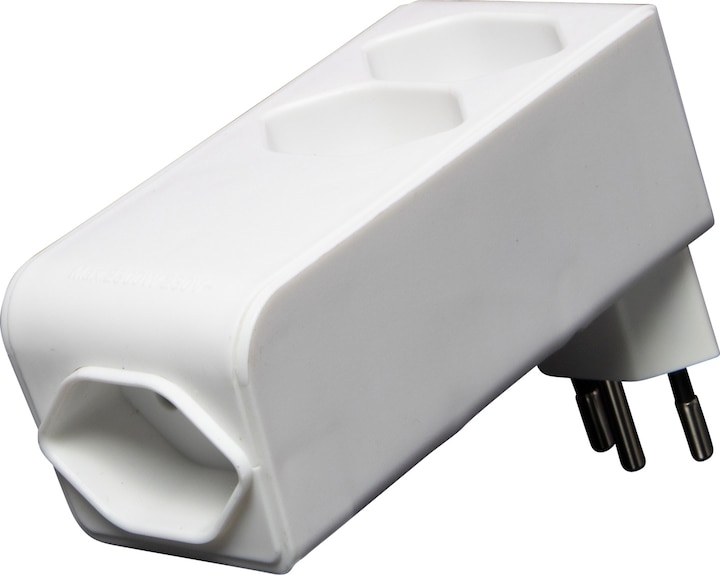 Image du produit Brennenstuhl cleverLINE fiche de dérivation 2+1 fois blanche, orientable jusqu'à 300° (sans suspension) *CH* (Type 13, 3 x)